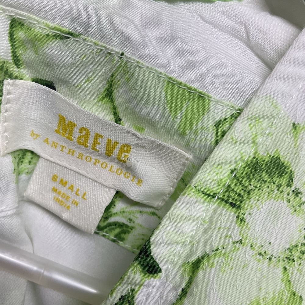 NEW Anthropologie Maeve‎ S Oversized Green Floral Tunic Dress Baby Doll - Picture 3 of 8